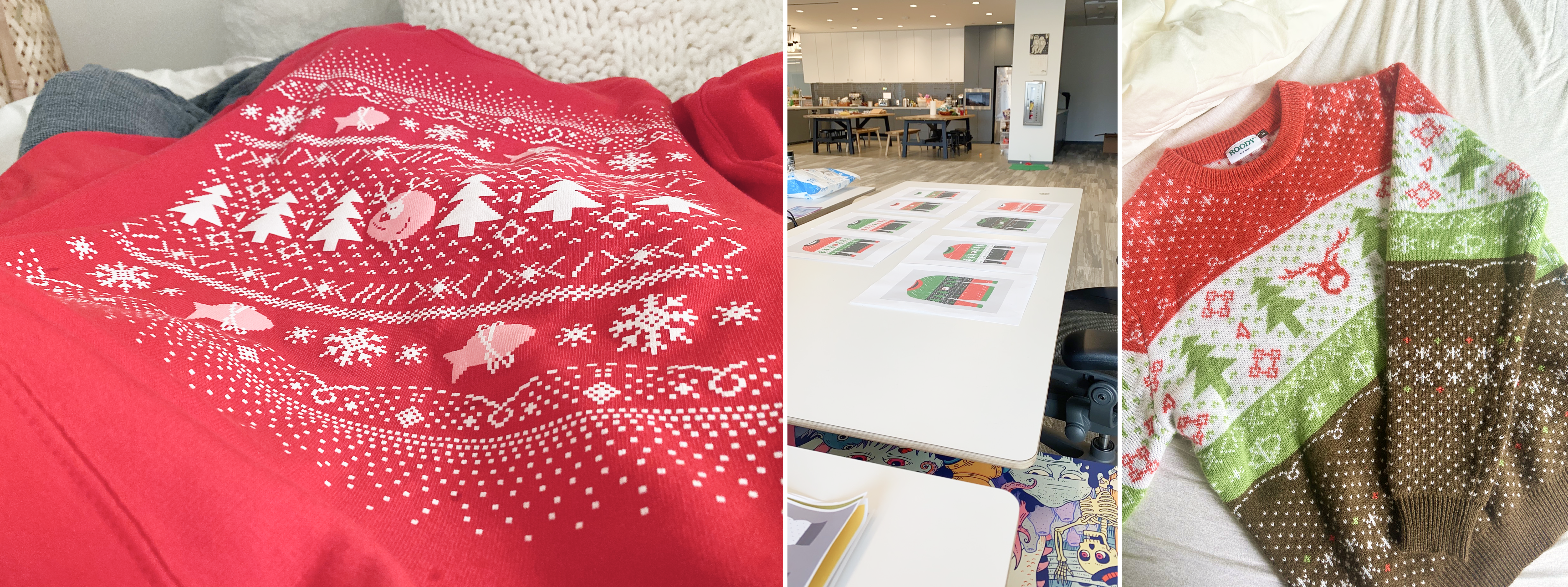 Zeplin team in holiday sweaters
