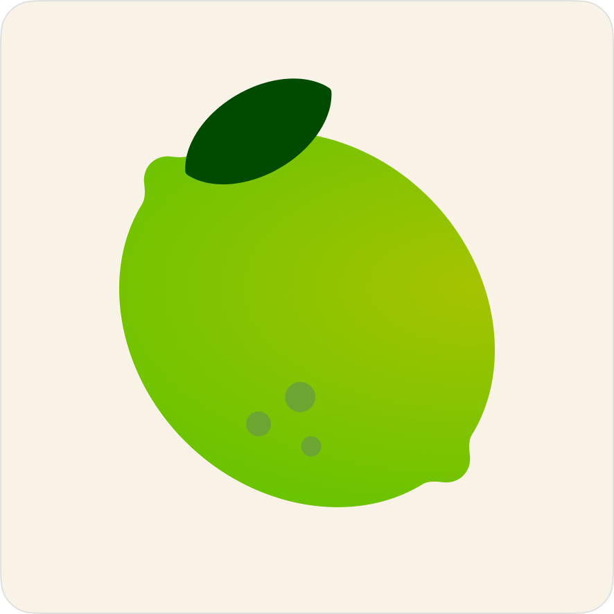 Zesty app icon, lime on light background