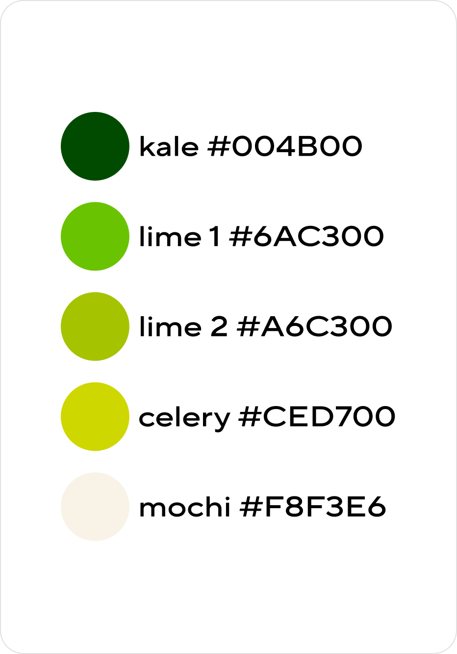 Zesty color palette swatches