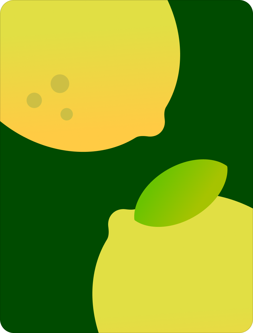 Zesty lemons on deep green